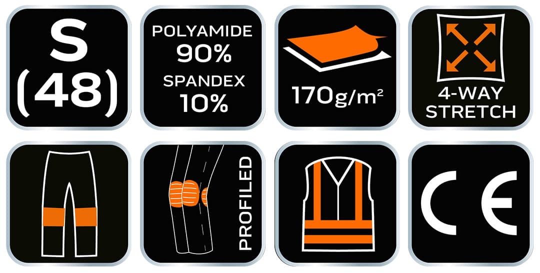 Spodnie robocze PREMIUM 4 way stretch rozmiar S 3