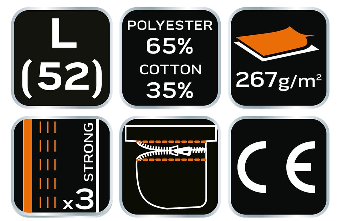 Krótkie spodenki robocze HD z paskiem i odpinanymi kieszeniami rozmiar L/52 3