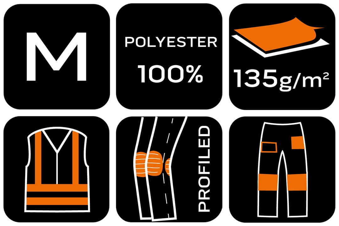 Spodnie robocze Mix&Match stretch szare rozmiar M 4
