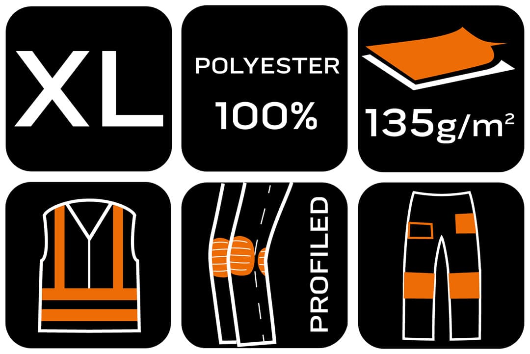 Spodnie robocze Mix&Match stretch czarne rozmiar XL 4