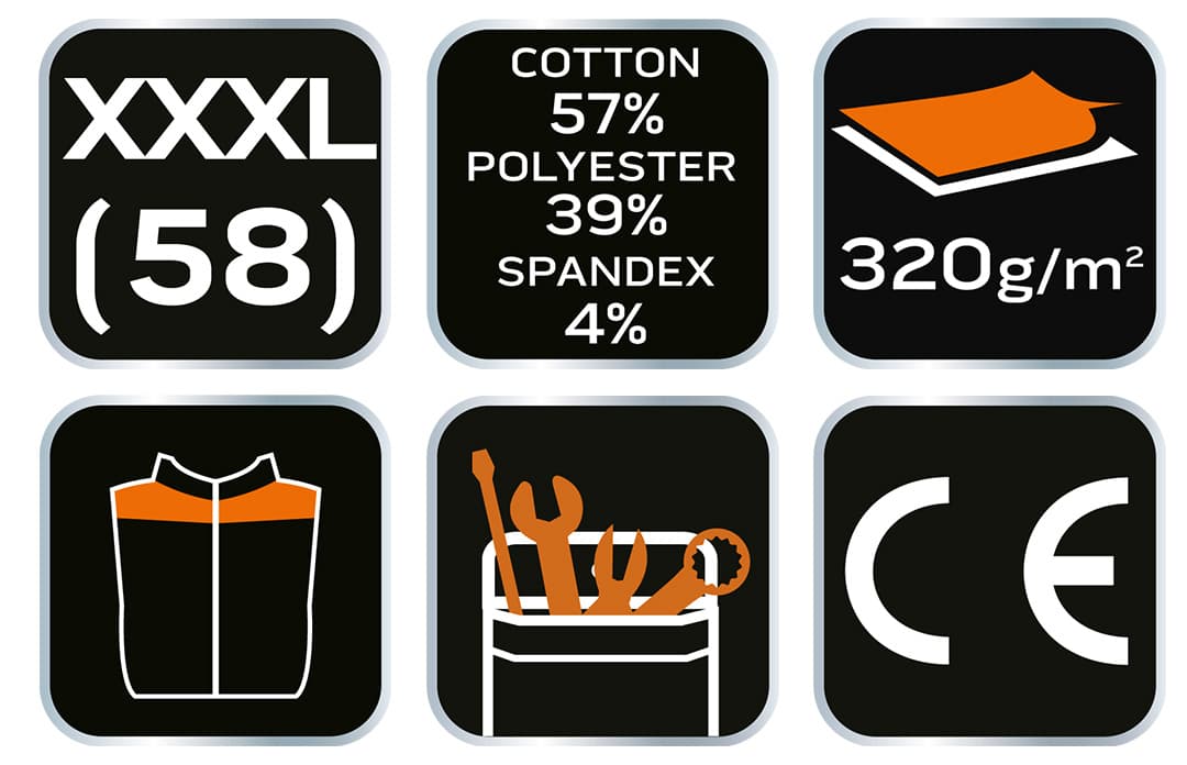 Bluza robocza COMFORT szaro-czarna rozmiar XXXL 3