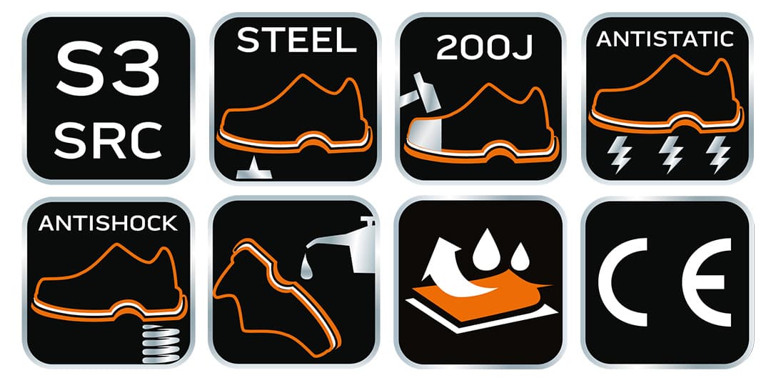 Trzewiki robocze skórzane S3 ze stalowym podnoskiem rozmiar 44 3