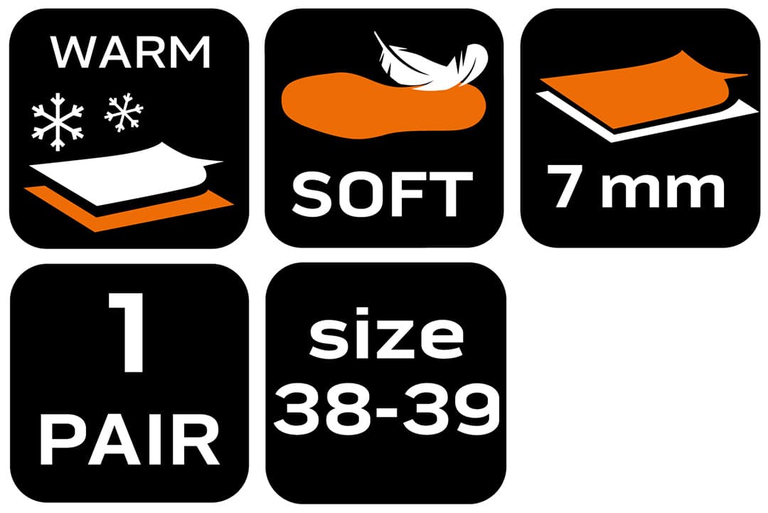 Wkładki filcowe do obuwia rozmiar 38-39 5