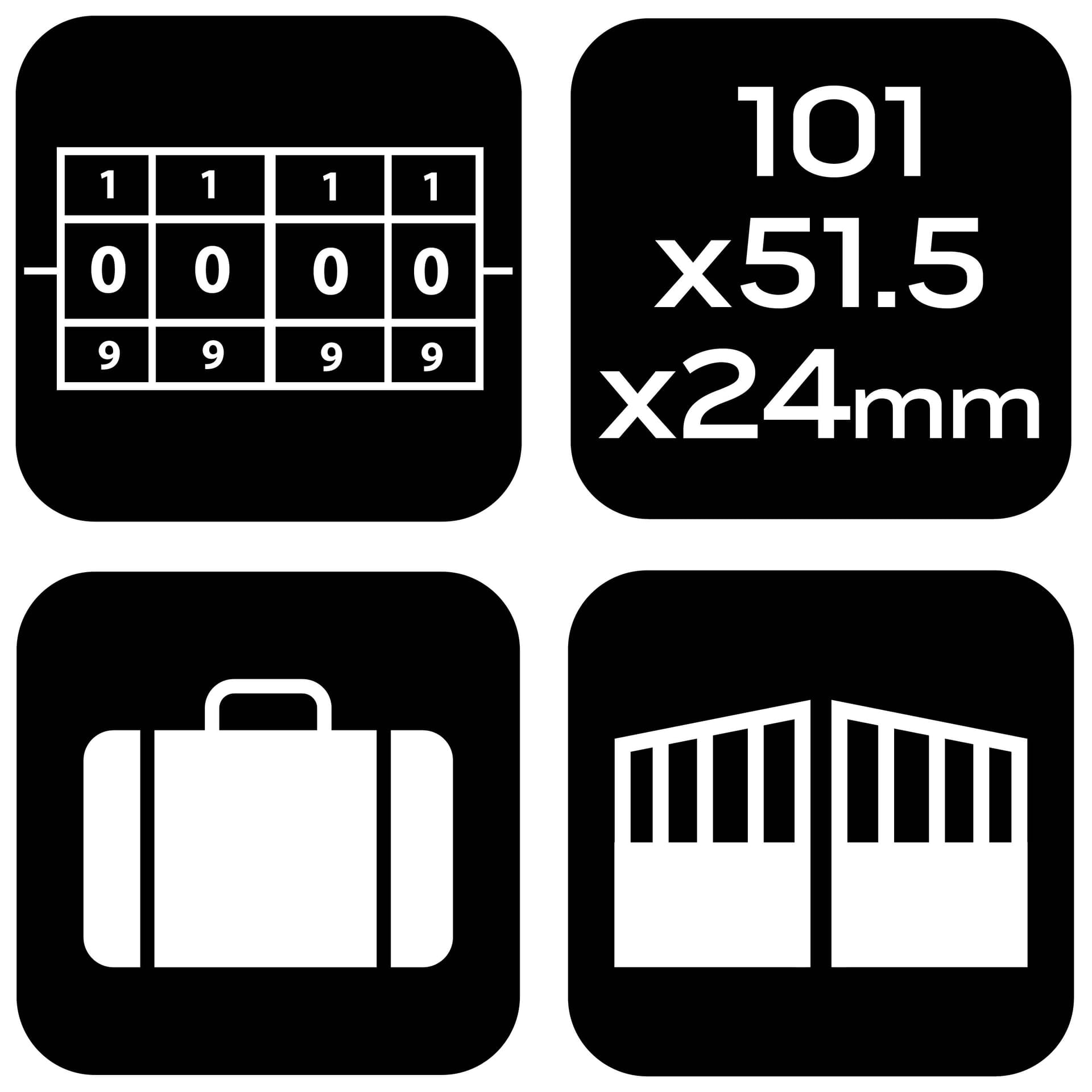 Kłódka na szyfr mosiężna 101 x 51.5 x 24 mm 6
