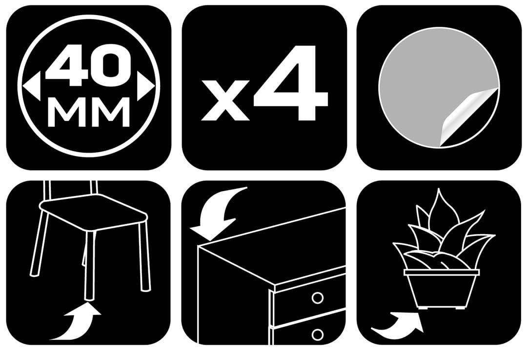 Okrągłe podkładki filcowe samoprzylepne ciemnobrązowe 40 mm 4 sztuki 7