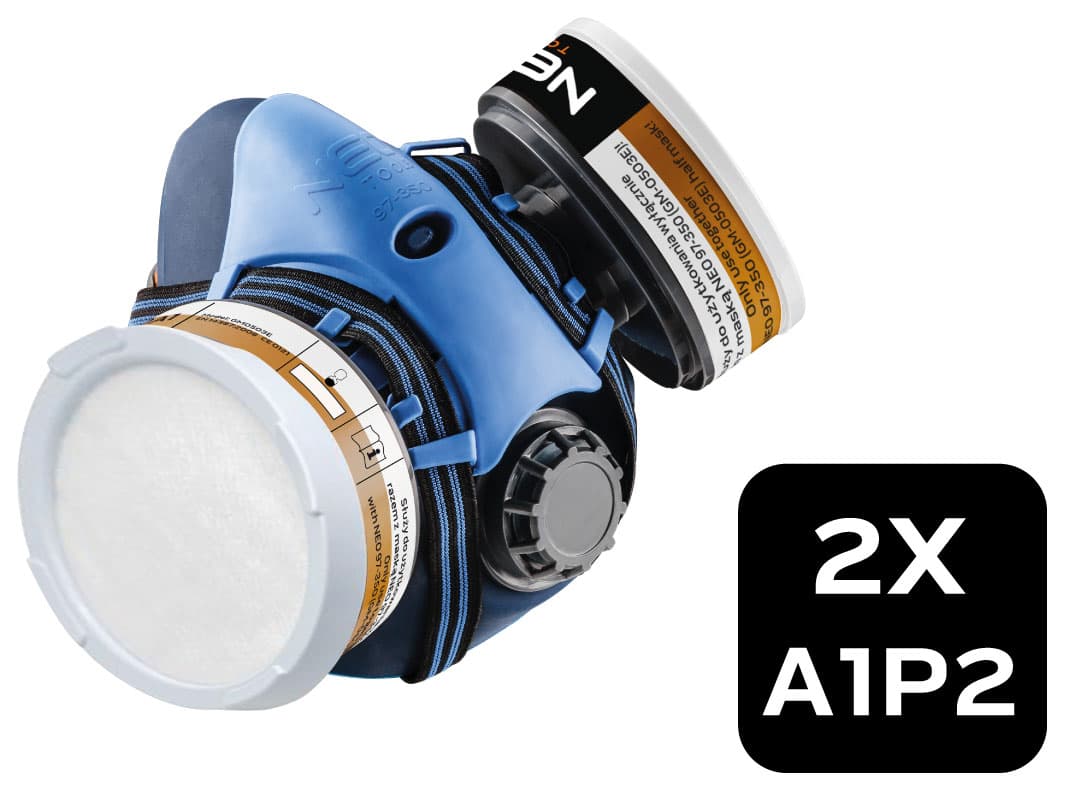 Półmaska silikonowa z dwoma pochłaniaczami A1P2 rozmiar R 5