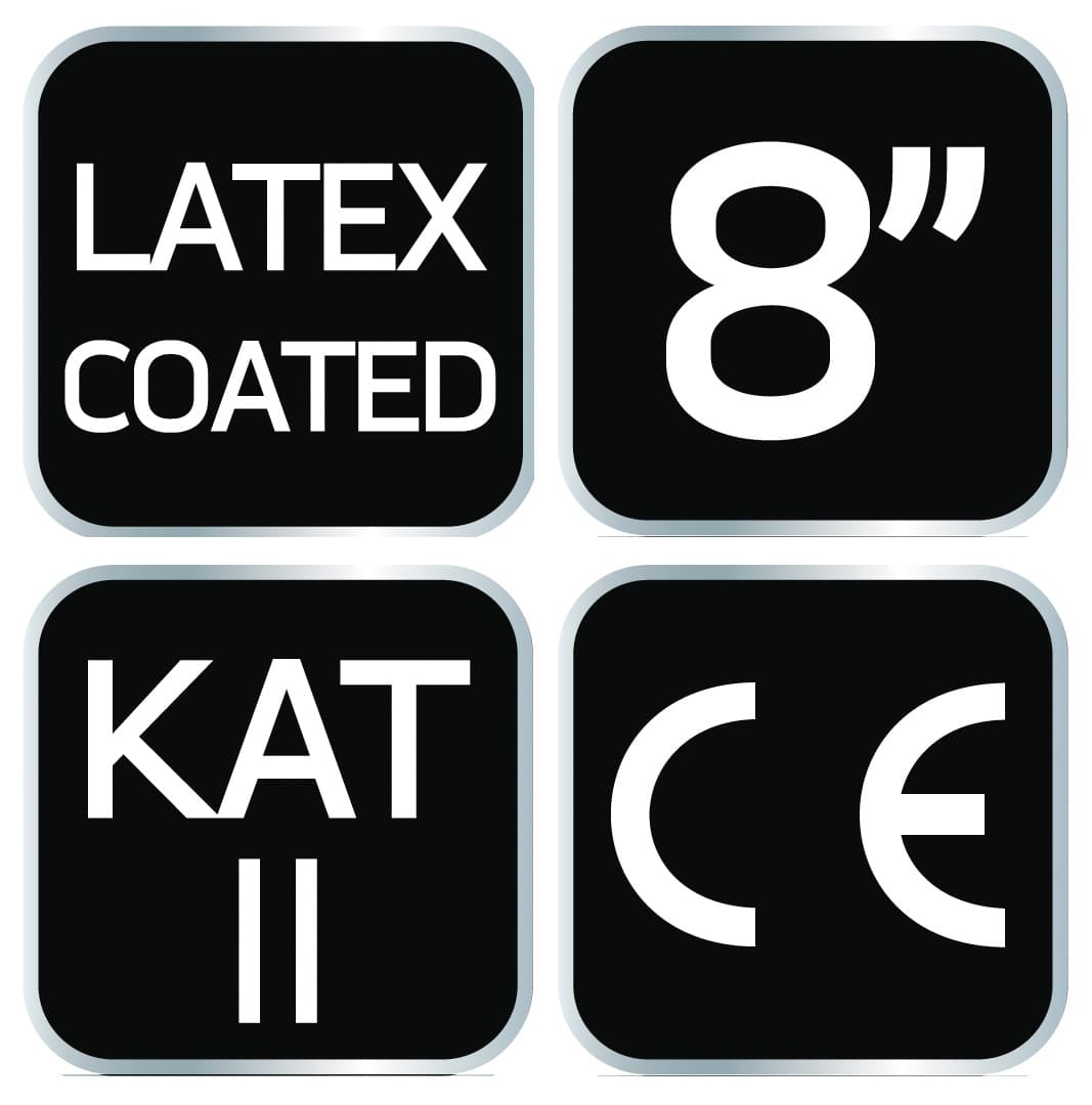 Rękawice robocze ocieplane poliester powlekany lateksem rozmiar 8 3