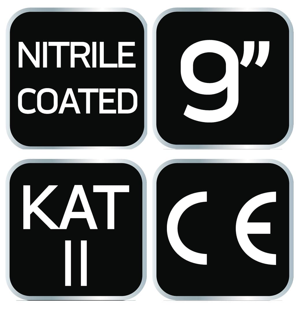 Rękawice robocze bawełniane pokryte nitrylem rozmiar 9 3