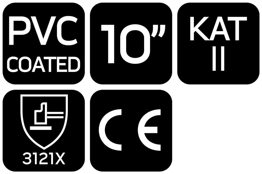 Długie rękawice ochronne z PVC 3121X rozmiar 10 3