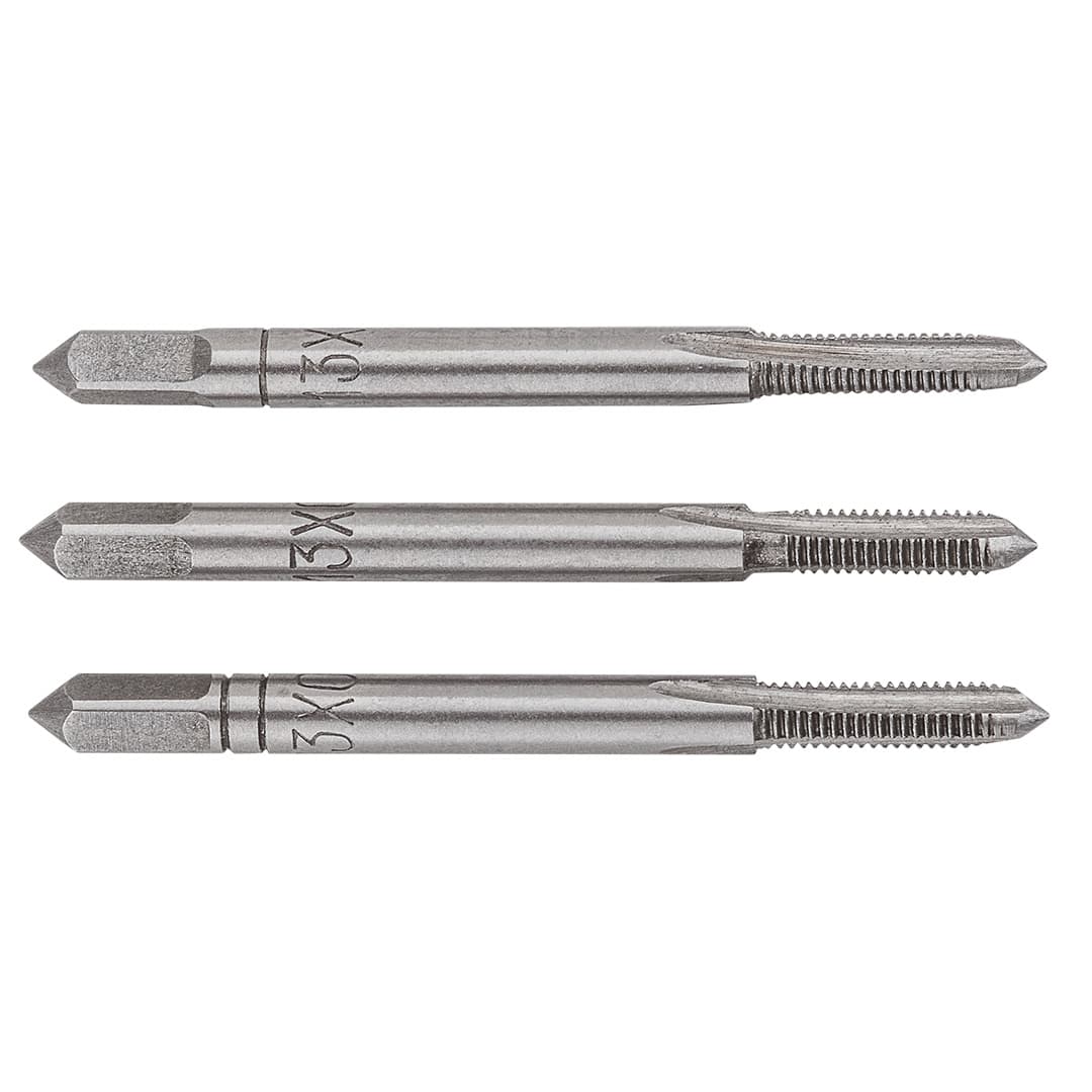 Gwintowniki M3 zestaw 3 sztuki do gwintów wewnętrznych 2