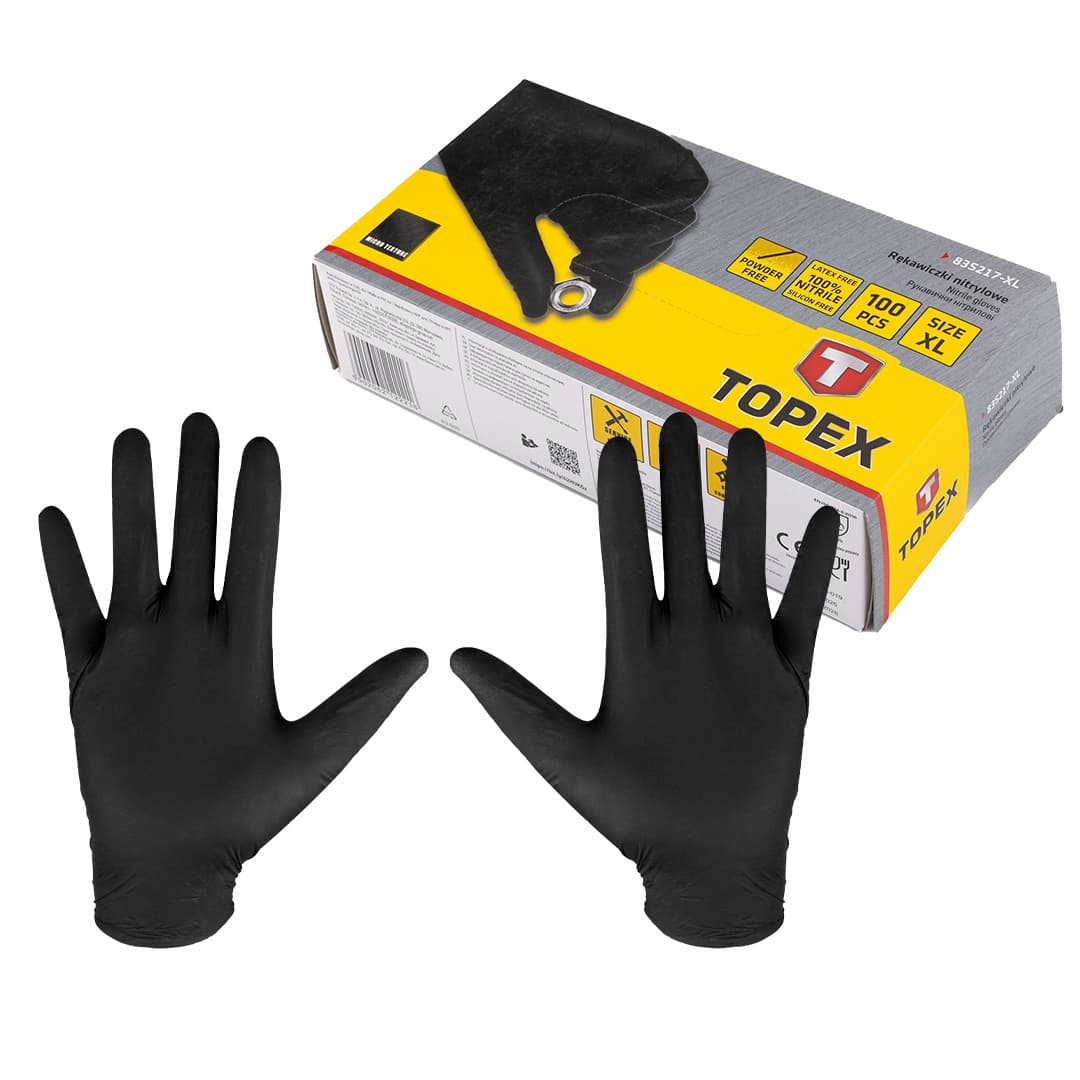 Rękawice nitrylowe bezpudrowe NEO TOOLS rozmiar XL 2