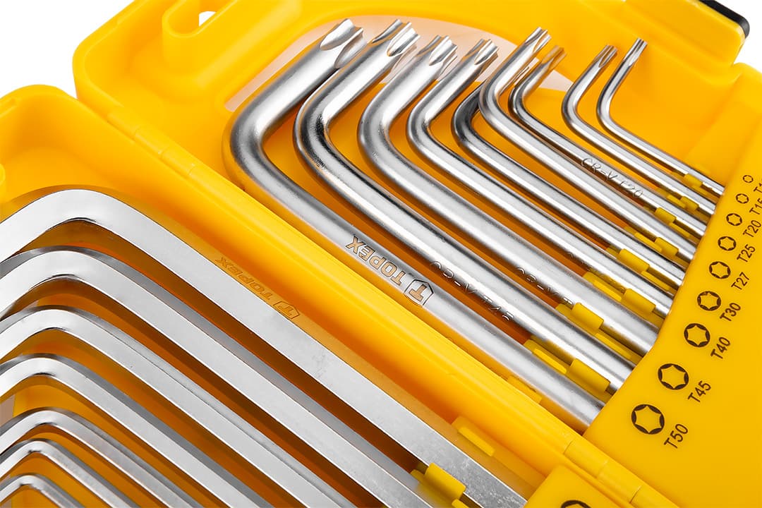 Zestaw kluczy sześciokątnych i Torx krótki 18 sztuk 3