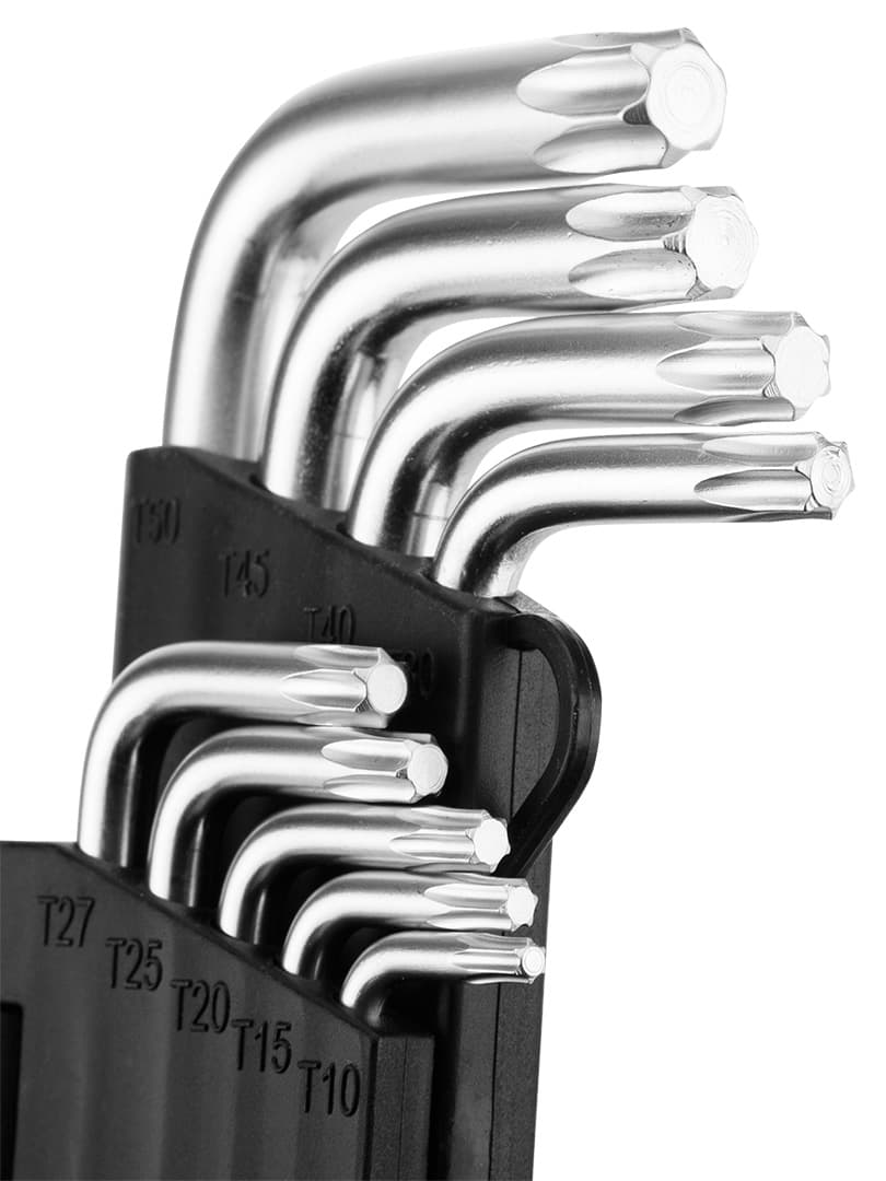 Klucze Torx T10-T50 zestaw 9 sztuk stal chromowo-wanadowa 5