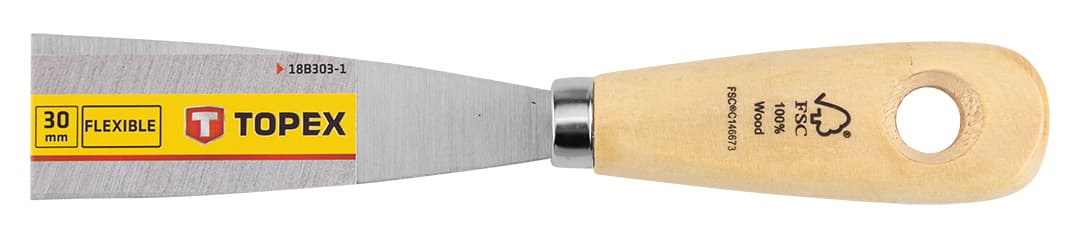 Szpachla malarska drewniana 30 mm do gładzi 5