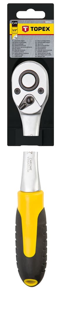 Grzechotka odgięta 1/2 cala długość 255 mm 3