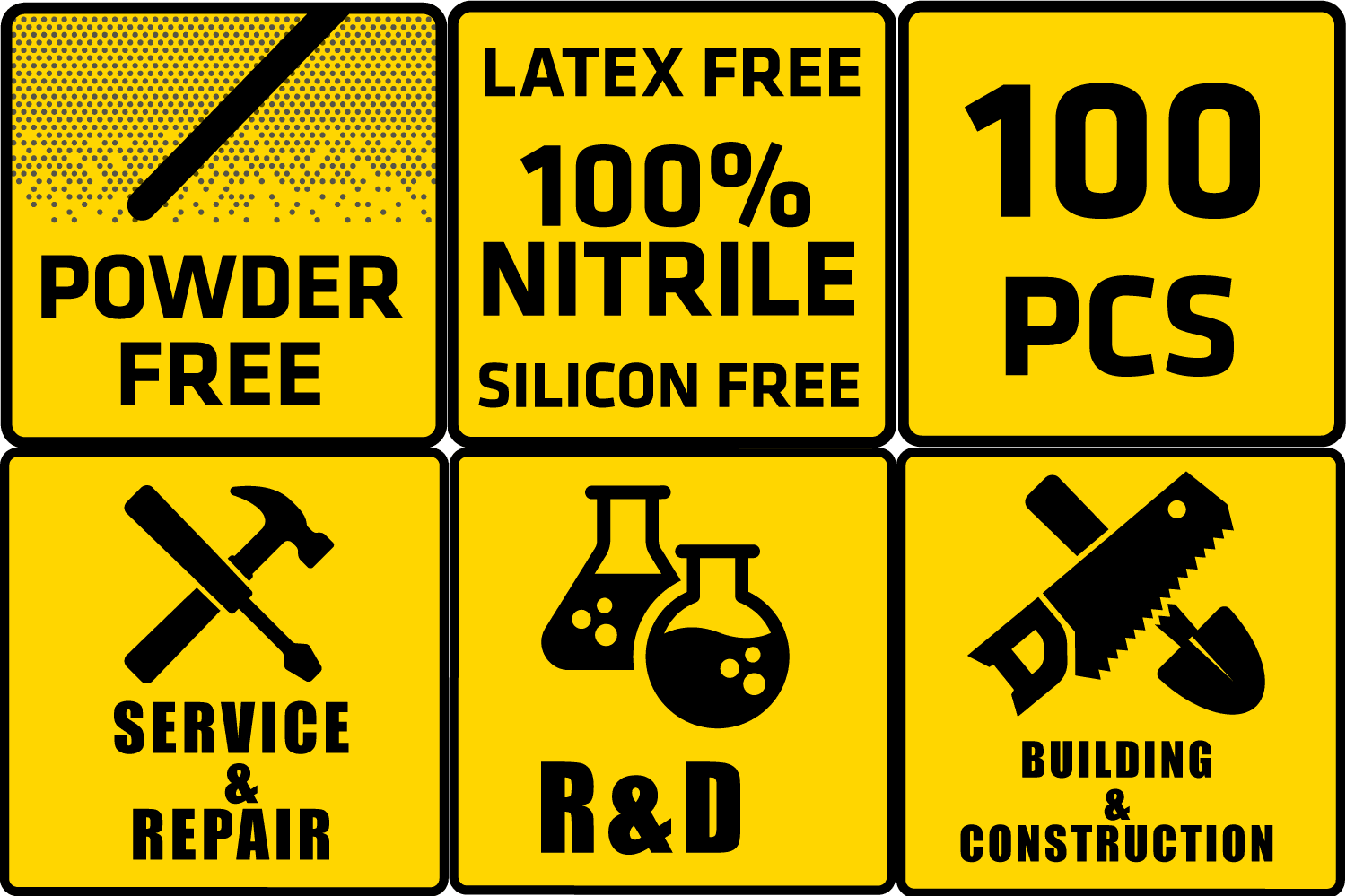 Rękawice nitrylowe bezpudrowe NEO TOOLS rozmiar XL 4