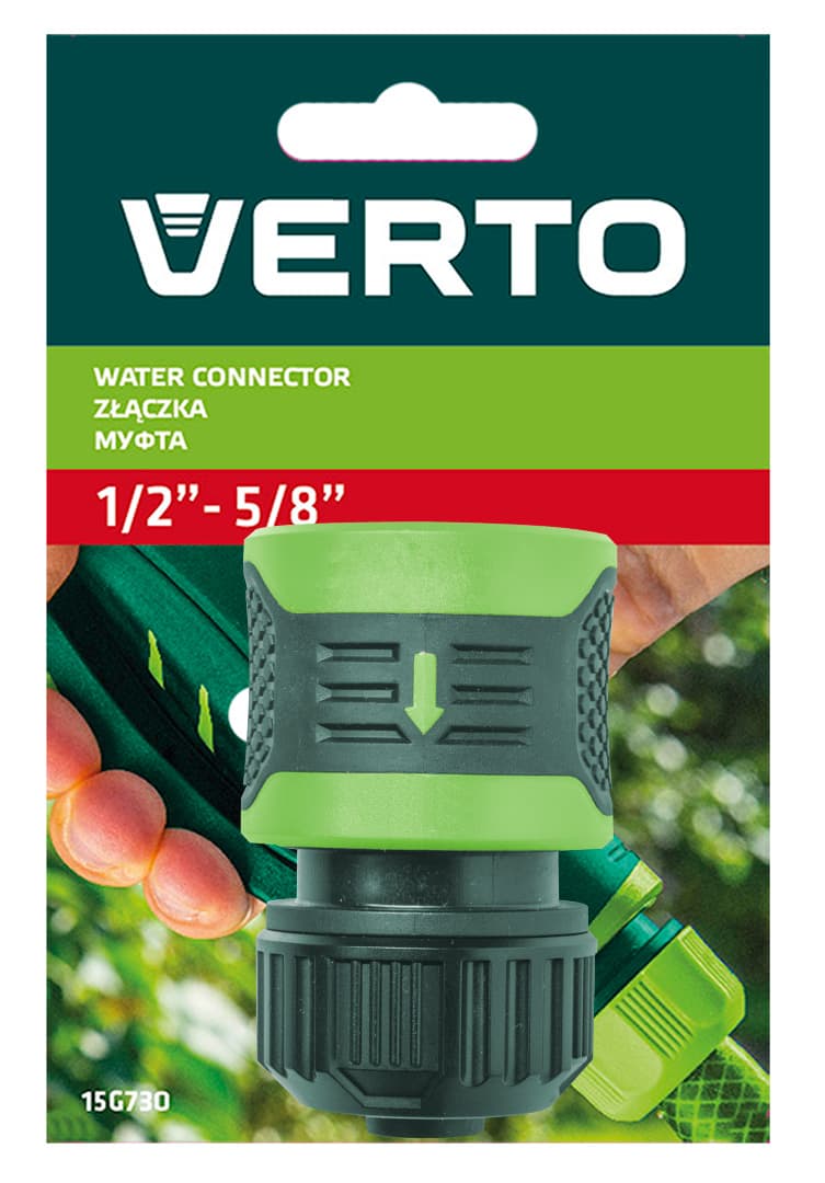 Złączka przelotowa dwumateriałowa 1/2"-5/8" do węży ogrodowych 5