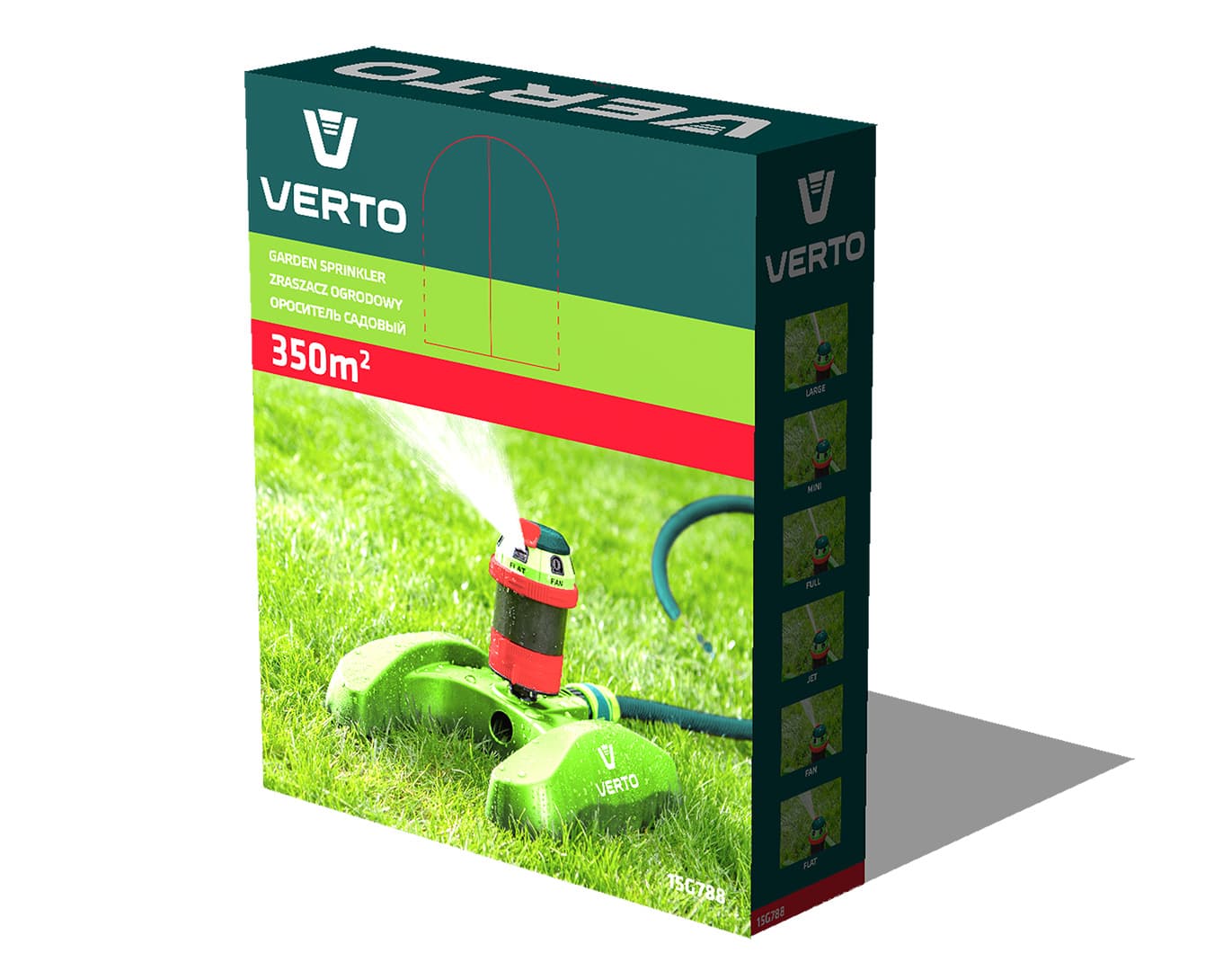 Zraszacz sektorowy 6-funkcyjny z regulowanym zasięgiem 6