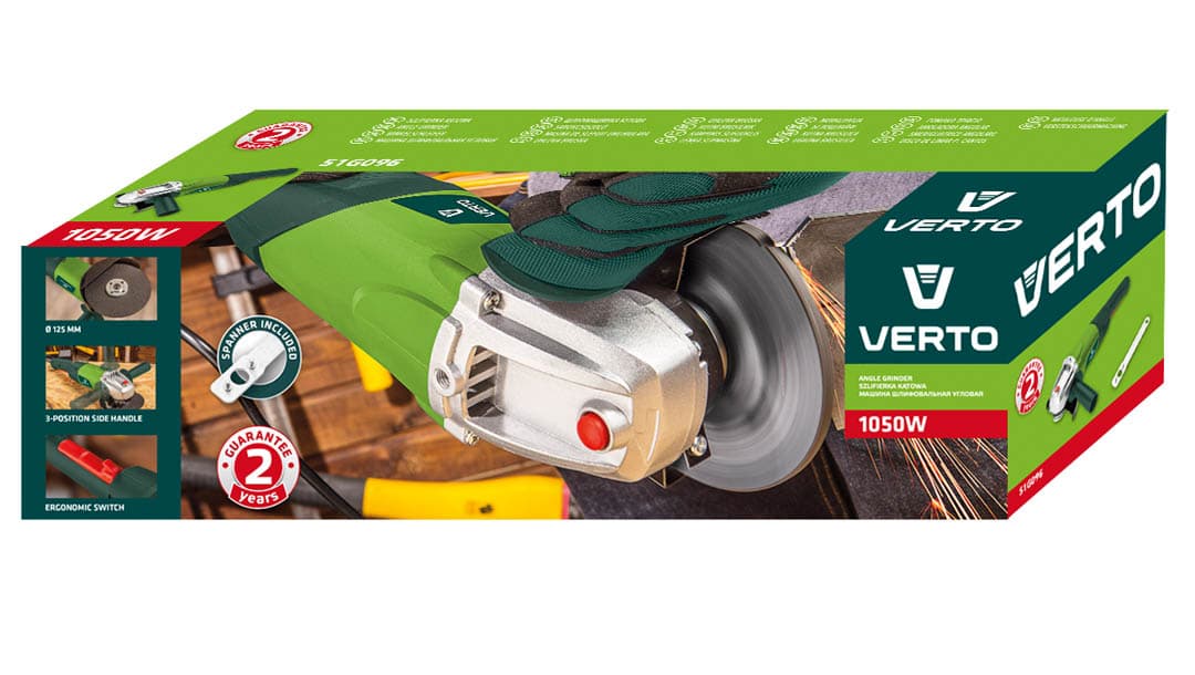 Szlifierka kątowa 1050W tarcza 125 mm obroty 10500 min⁻¹ 5