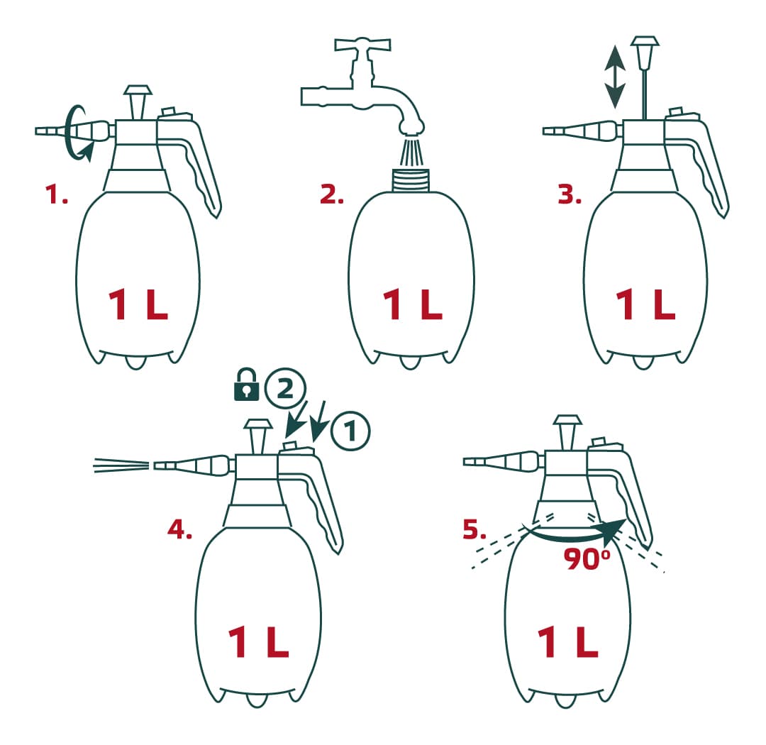 Opryskiwacz ciśnieniowy ręczny do roślin 1 litr 2