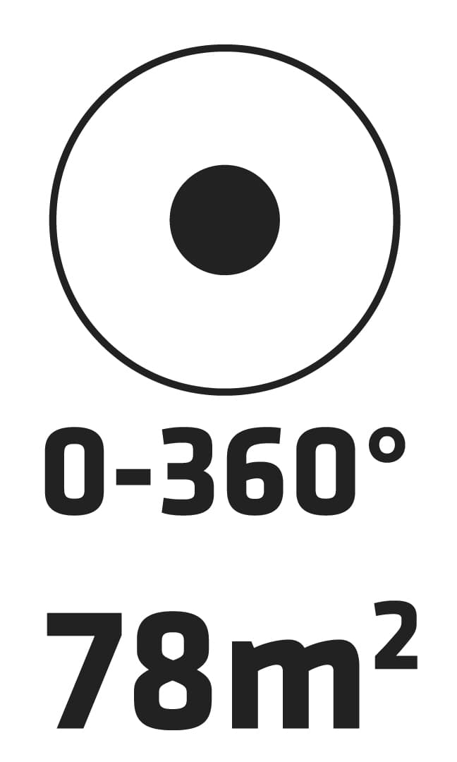 Regulowany zraszacz ogrodowy kąt podlewania 0° - 360° zasięg 78 m2 3
