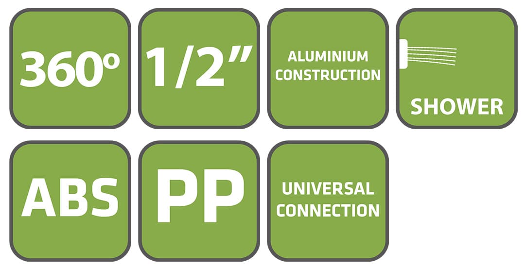 Prysznic ogrodowy z regulacją wysokości 160-230 cm 3