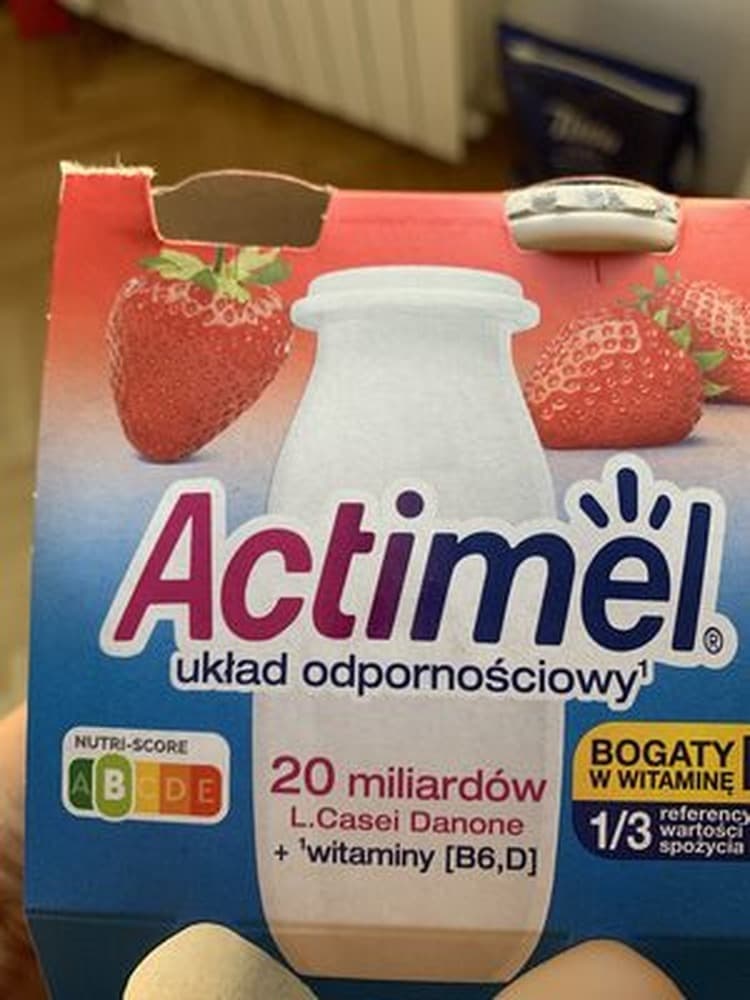 Actimel Truskawkowy napój mleczny 4 x 100 g