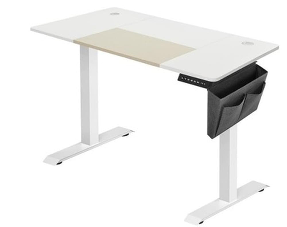 Activejet Biurko z elektryczną regulacją wysokości, blat 140 x 70 cm, biały/dąb