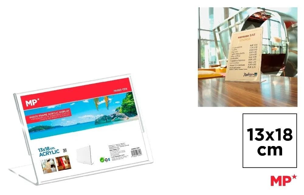 Akrylowa ramka na biurko 13x18 cm