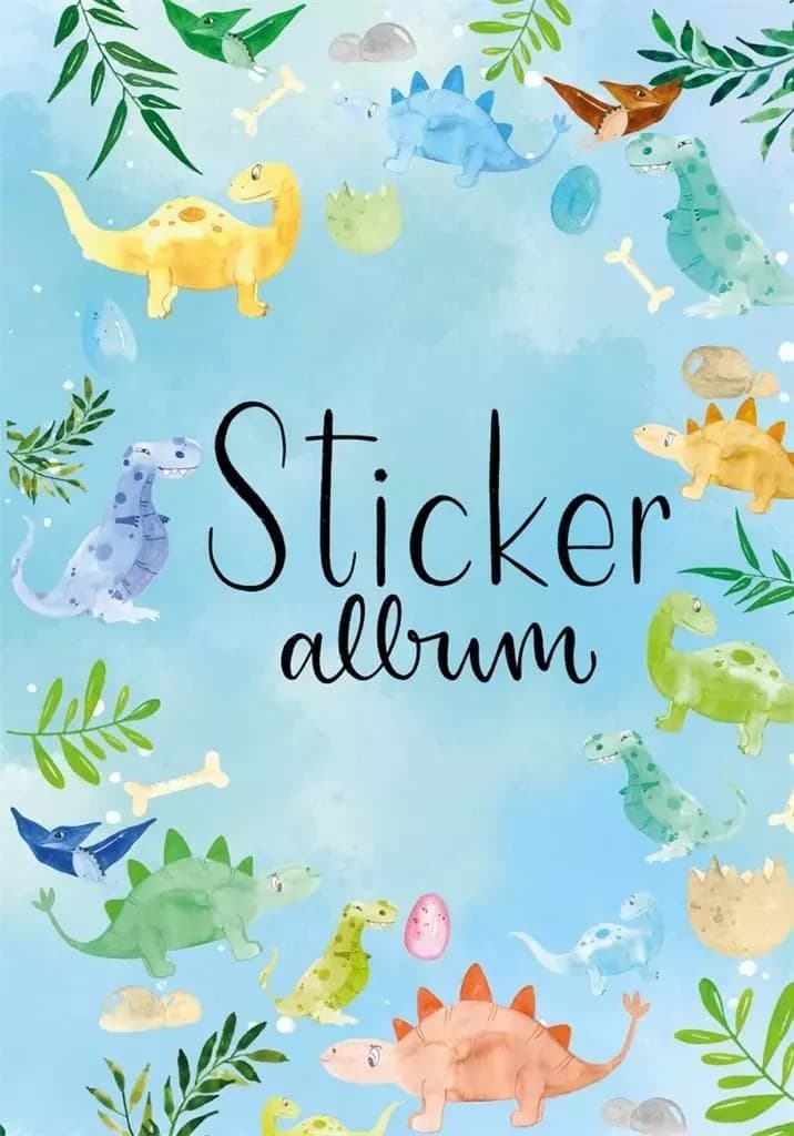 Album na naklejki dla dzieci Dinozaury format A5 20 stron