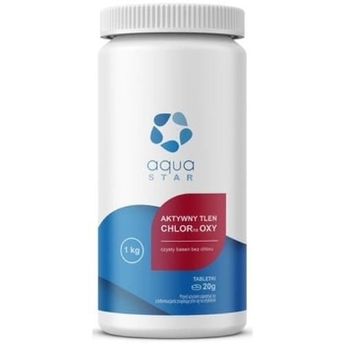 AQUASTAR Chlortix Oxy - Tabletki aktywnego tlenu do dezynfekcji basenu, 1kg