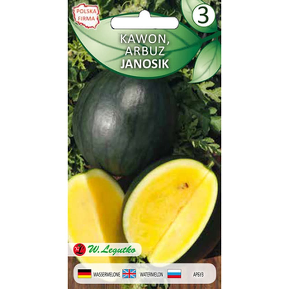 Arbuz kawon Janosik - żółty miąższ, duży owoc