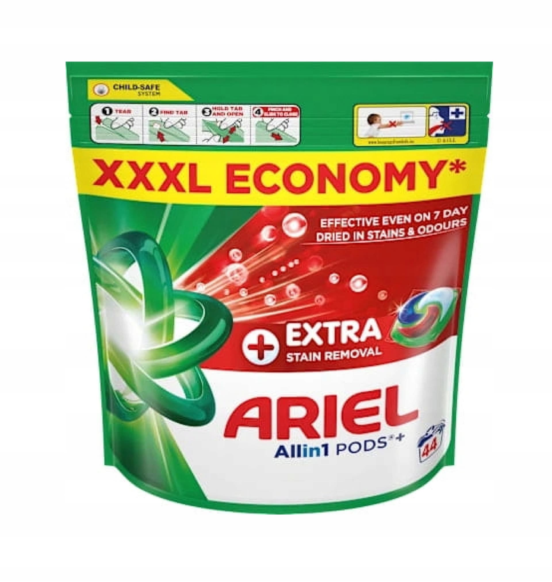Ariel Extra Proszek do Prania w Kapsułkach 44 sztuki