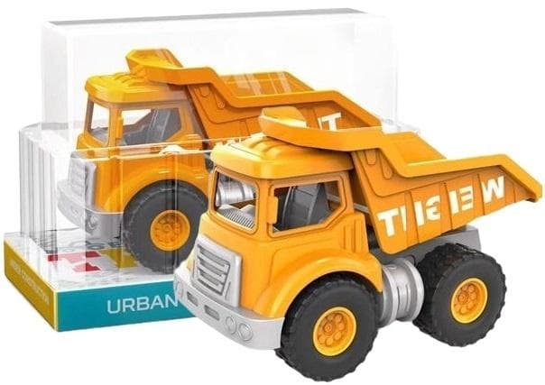 Pojazd budowlany wywrotka z napędem pomarańczowa