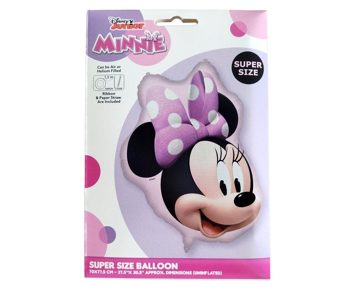 Balon foliowy Myszka Minnie głowa 70 x 77,5 cm