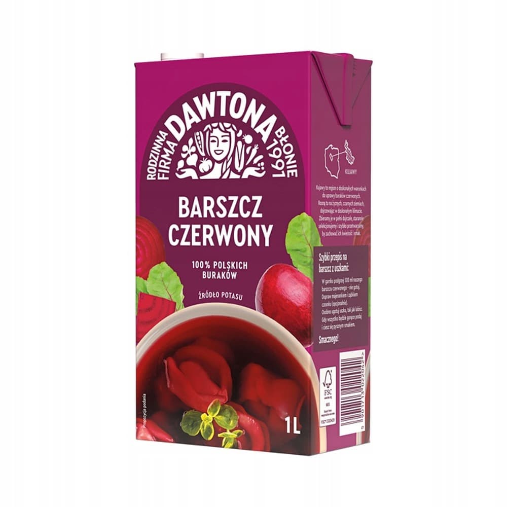 Barszcz czerwony Dawtony gotowy do spożycia 1 litr