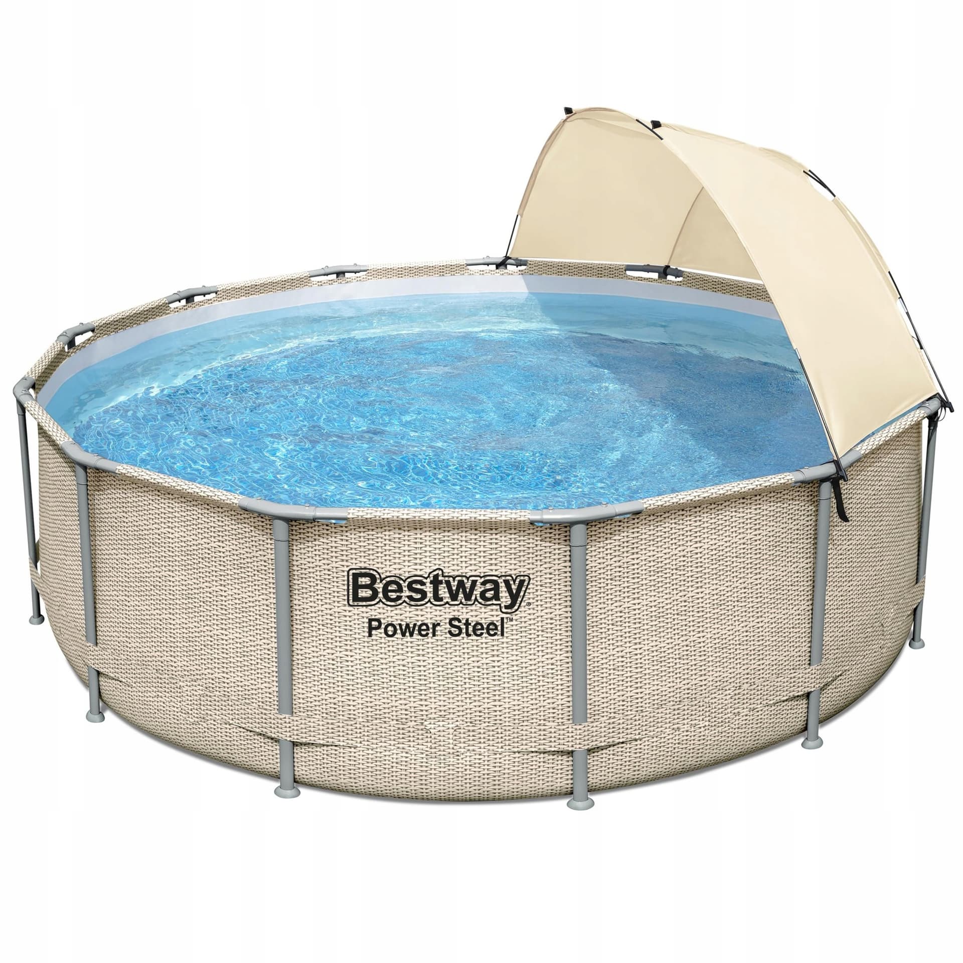 Basen stelażowy okrągły 396 x 107 cm