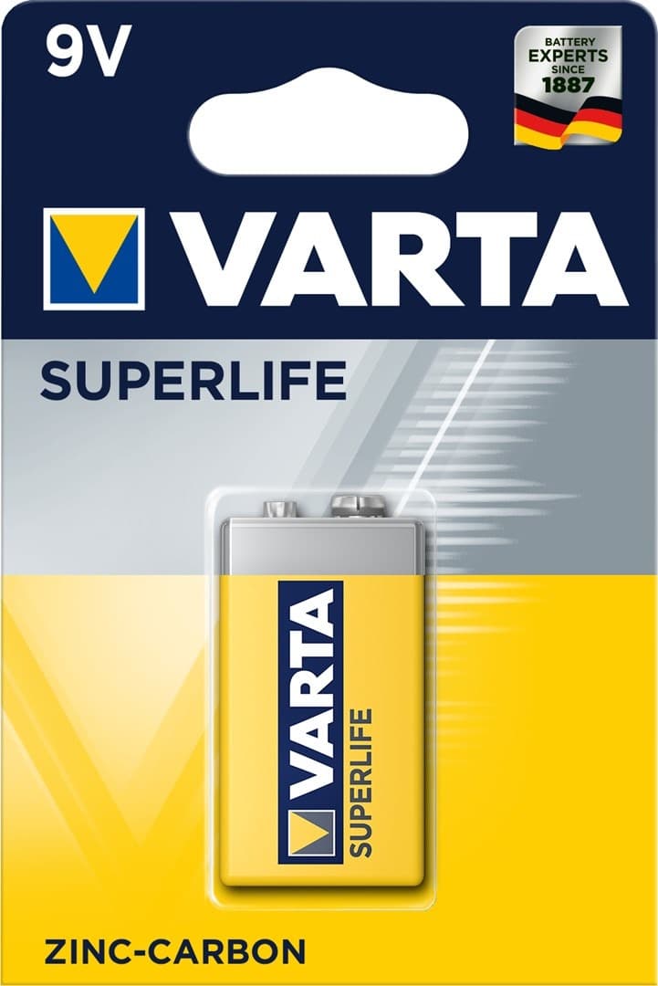 Bateria cynkowo-węglowa Varta Superlife 9V