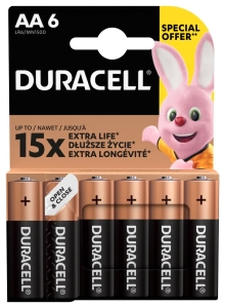 Baterie alkaliczne Duracell AA LR6 - 6 sztuk
