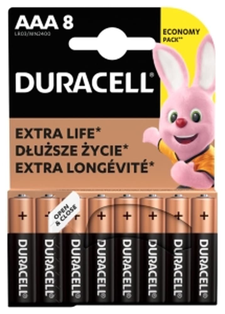 Baterie alkaliczne Duracell AAA LR03 8 sztuk