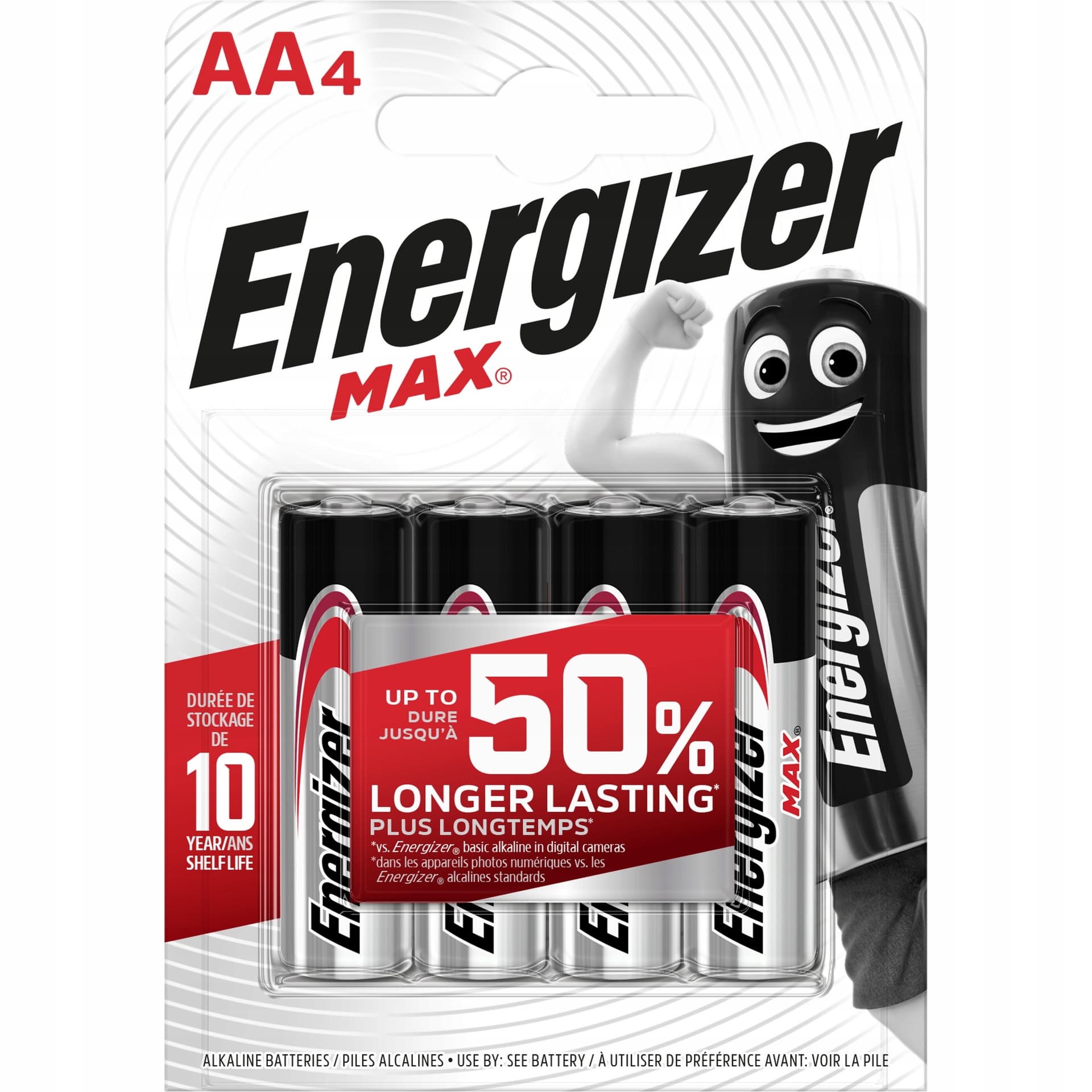 ENERGIZER MAX AA LR6 Baterie Alkaliczne, 4 szt. (Eco Opakowanie)