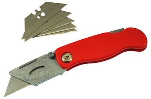 Nóż składany tapeciarski trapezowy BEAST + 5 ostrzy