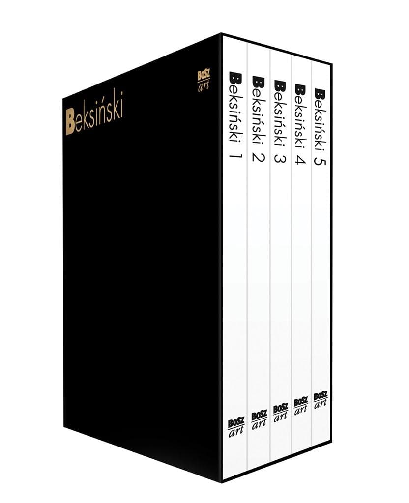 Zestaw miniatur albumów Beksińskiego T.1-5 w etui