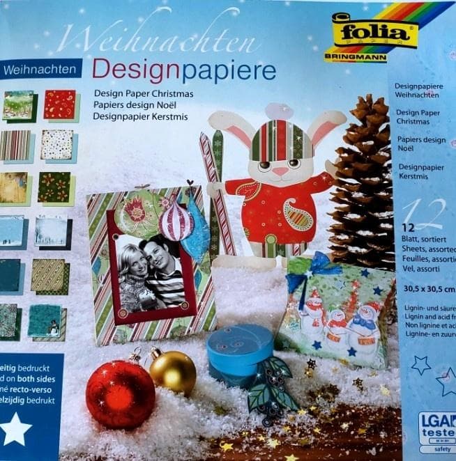 Blok papierów do scrapbookingu 12 arkuszy świąteczne motywy