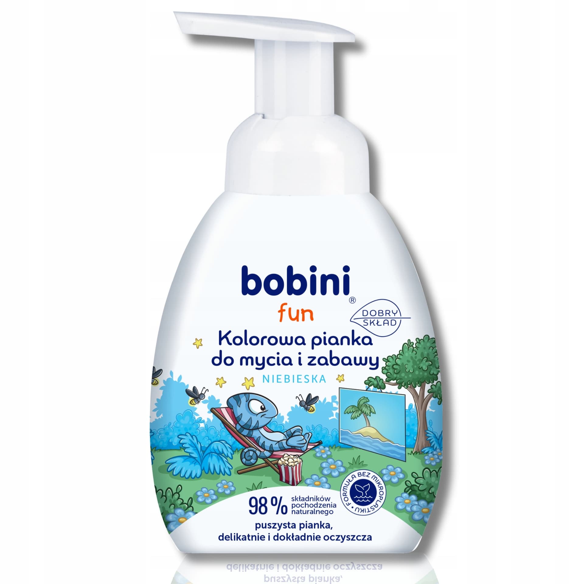 Bobini Fun pianka do mycia i zabawy niebieska 300 ml