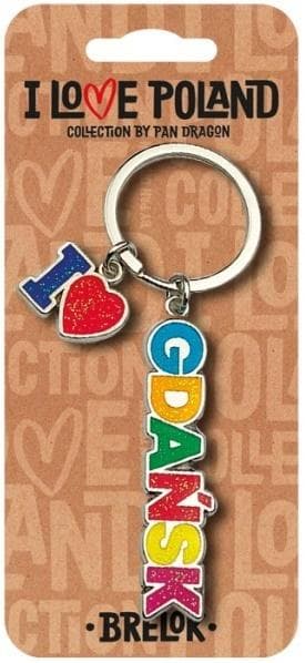 Brelok pamiątkowy I love Poland Gdańsk