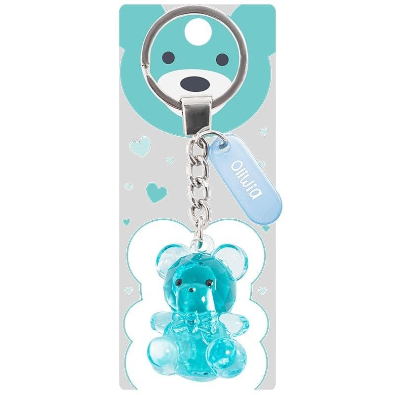 Brelok Miś Oliwia - kolorowy dodatek do kluczy i plecaka