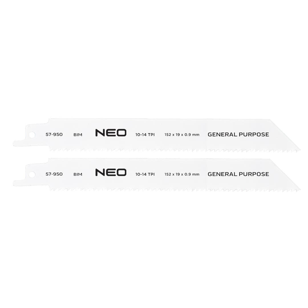 Brzeszczoty do piły szablastej 152 x 19 x 0.9 mm, 10/14 TPI, 2 sztuki