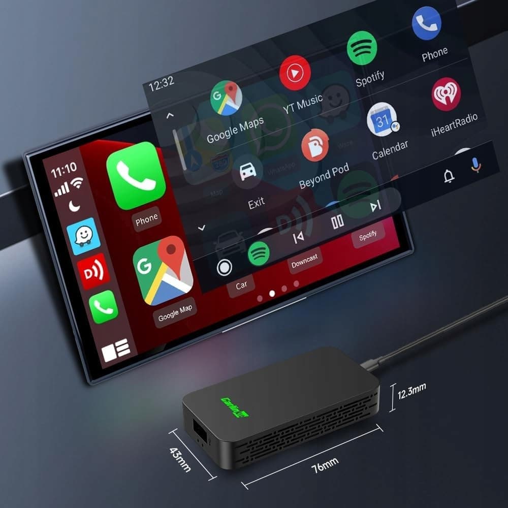 Carlinkit 5.0 2Air Adapter Bezprzewodowy CarPlay Android Auto czarny