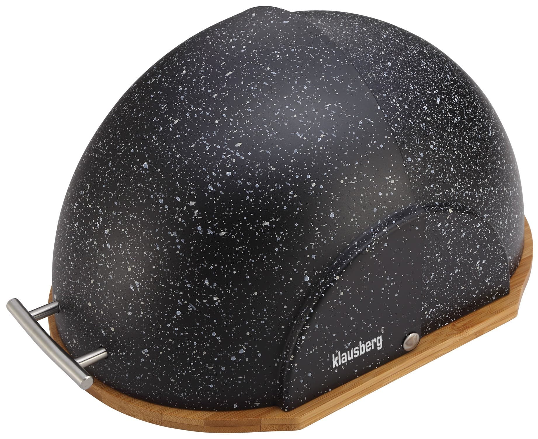 Chlebak akrylowo-bambusowy czarny marmurek Klausberg